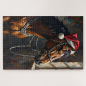 Horse Noble Chiaroscuro Christmas Stable Hat Legpuzzel (Horizontaal)