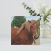 Horse Note Card | Elegant Equestrian Greeting Card (Staand voorkant)