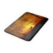 Horse Oak Trees Sunrise Bathmat Badmat (Gekanteld)
