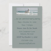 Horse Ocean Beauty Invitation Kaart (Achterkant)