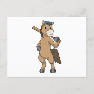 Horse on Baseball with Baseball Briefkaart