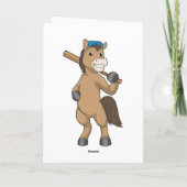 Horse on Baseball with Baseball Kaart (Achterkant)