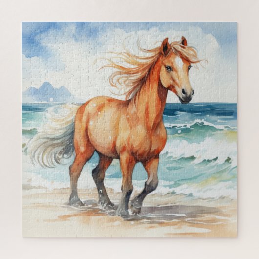 Horse on Beach Legpuzzel (Verticaal)