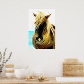 Horse on Beach Poster (Keuken)