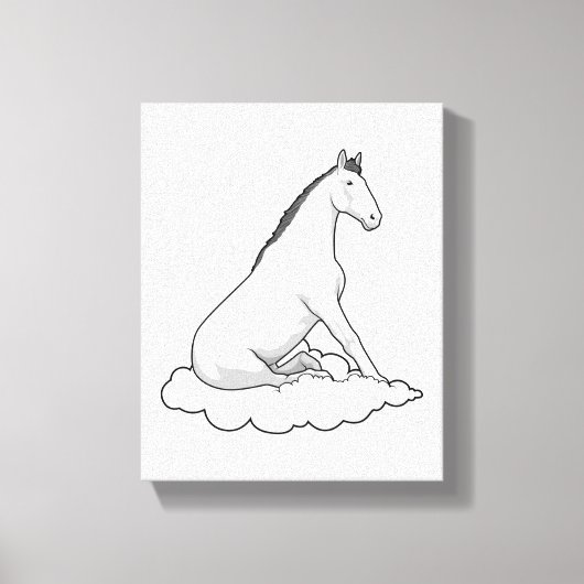 Horse on Cloud Canvas Afdruk (Voorkant)