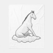 Horse on Cloud Fleece Deken (Voorkant)
