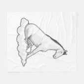 Horse on Cloud Fleece Deken (Voorkant (Horizontaal))
