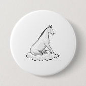 Horse on Cloud Ronde Button 7,6 Cm (Voorkant)