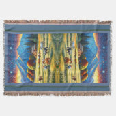 Horse on Farm Wildflower Meadow Deken (Voorkant)