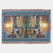 Horse on Farm Wildflower Meadow Deken (Voorkant)