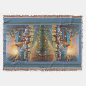 Horse on Farm Wildflower Meadow Deken (Voorkant)