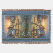 Horse on Farm Wildflower Meadow Deken (Voorkant)