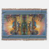 Horse on Farm Wildflower Meadow Deken (Voorkant)