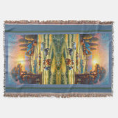 Horse on Farm Wildflower Meadow Deken (Voorkant)