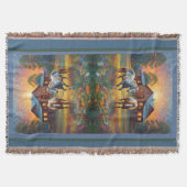 Horse on Farm Wildflower Meadow Deken (Voorkant)