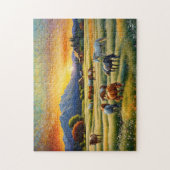 Horse on Farm Wildflower Meadow Legpuzzel (Verticaal)