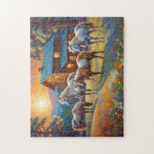 Horse on Farm Wildflower Meadow Legpuzzel (Verticaal)