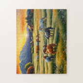 Horse on Farm Wildflower Meadow Legpuzzel (Verticaal)