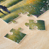 Horse on Farm Wildflower Meadow Legpuzzel (Zijkant)