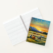 Horse on Farm Wildflower Meadow Notitieboek (Binnen)