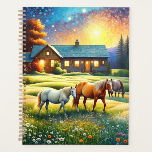 Horse on Farm Wildflower Meadow Planner (Voorkant)
