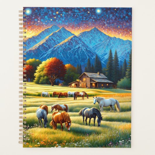 Horse on Farm Wildflower Meadow Planner (Voorkant)