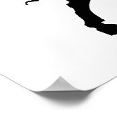 Horse on Hind Legs Silhouette Poster (Hoek)