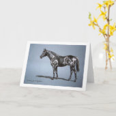 Horse Original Art Blank Greeting Card Kaart (Gele Bloem)