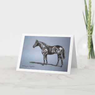 Horse Original Art Blank Greeting Card Kaart
