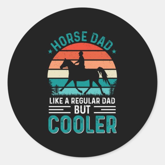 Horse pa ronde sticker (Voorkant)
