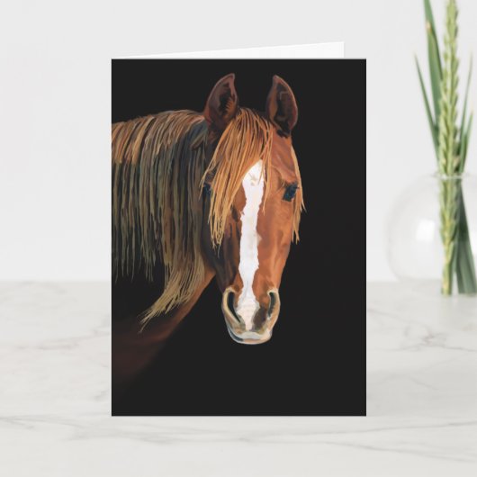 Horse painting card kaart (Voorkant)