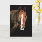 Horse painting card kaart (Gele Bloem)