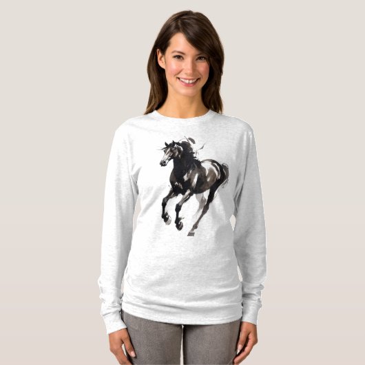 Horse Painting Long Sleeves Top (Voorkant volledig)