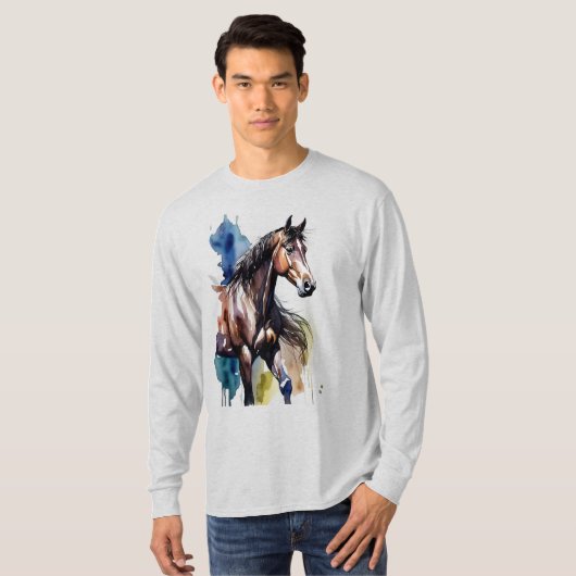 Horse Painting Long Sleeves Top (Voorkant volledig)