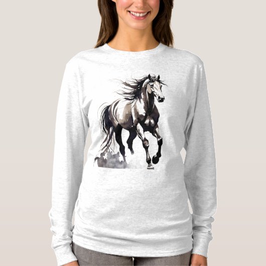 Horse Painting Long Sleeves Top (Voorkant)
