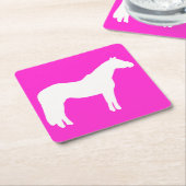 Horse Party Theme Plates Easy Clean Up Kartonnen Onderzetters (Schuin)