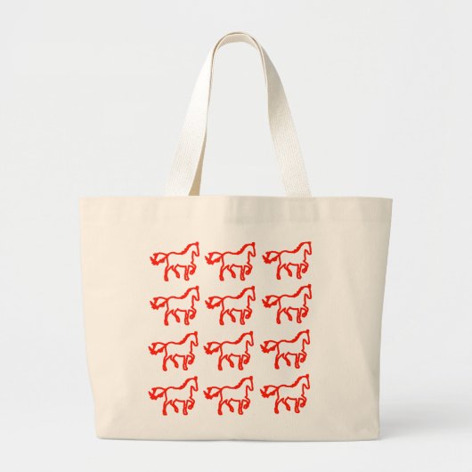 Horse Pattern Personality Bag Grote Tote Bag (Voorkant)
