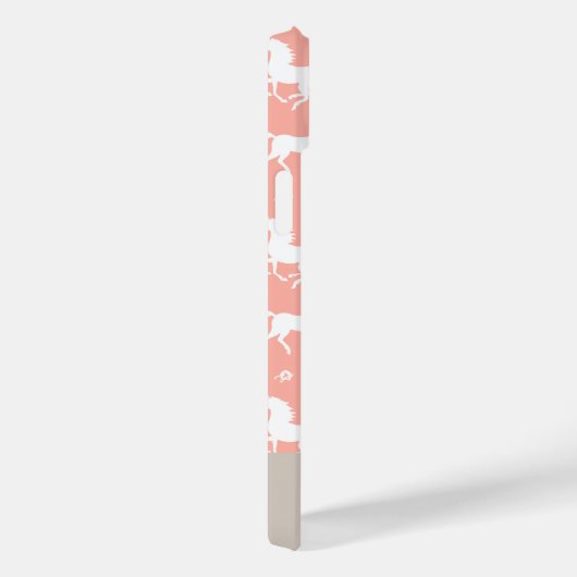 Horse Peach Pattern Rider Aangepaste naam Case-Mate iPhone Case (Achterkant / Rechts)