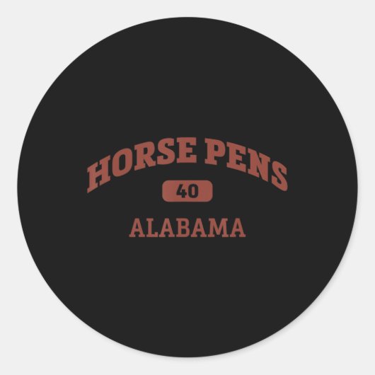Horse Pens 40 College Style Rock Climbing Area Des Ronde Sticker (Voorkant)