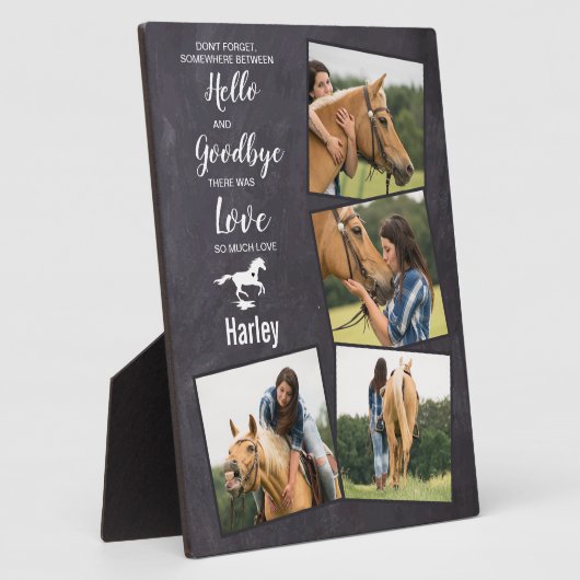 Horse Pet Memorial Sympathpathy Quote Keepomwille Fotoplaat (Zijkant)