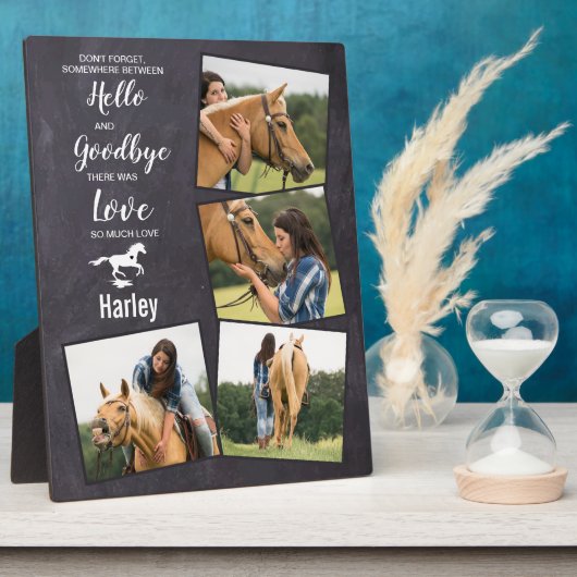 Horse Pet Memorial Sympathpathy Quote Keepomwille Fotoplaat (Zijkant)