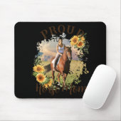 Horse Pet Photo Text Sunflower Accent T Shirt  Muismat (Met muis)