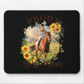 Horse Pet Photo Text Sunflower Accent T Shirt  Muismat (Voorkant)