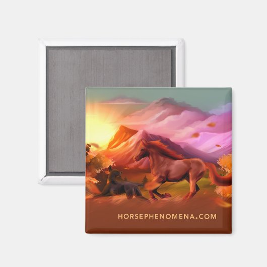 Horse Phenomena Herfst Magnet (Voorkant / Achterkant)