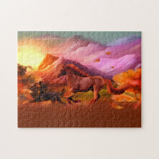 Horse Phenomena Herfst Puzzle Legpuzzel