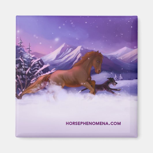 Horse Phenomena Winter Magnet (Voorkant)