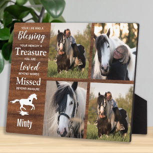 Horse Photo Woodgrain Keepomwille Horse Memorial Fotoplaat