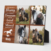 Horse Photo Woodgrain Keepomwille Horse Memorial Fotoplaat (Zijkant)