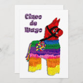 Horse Pinata Cinco de Mayo Kaart (Voorkant / Achterkant)