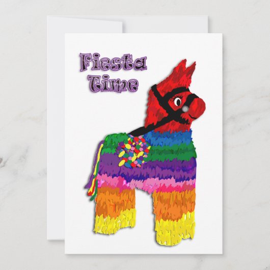Horse Pinata Fiesta Time Kaart (Voorkant)